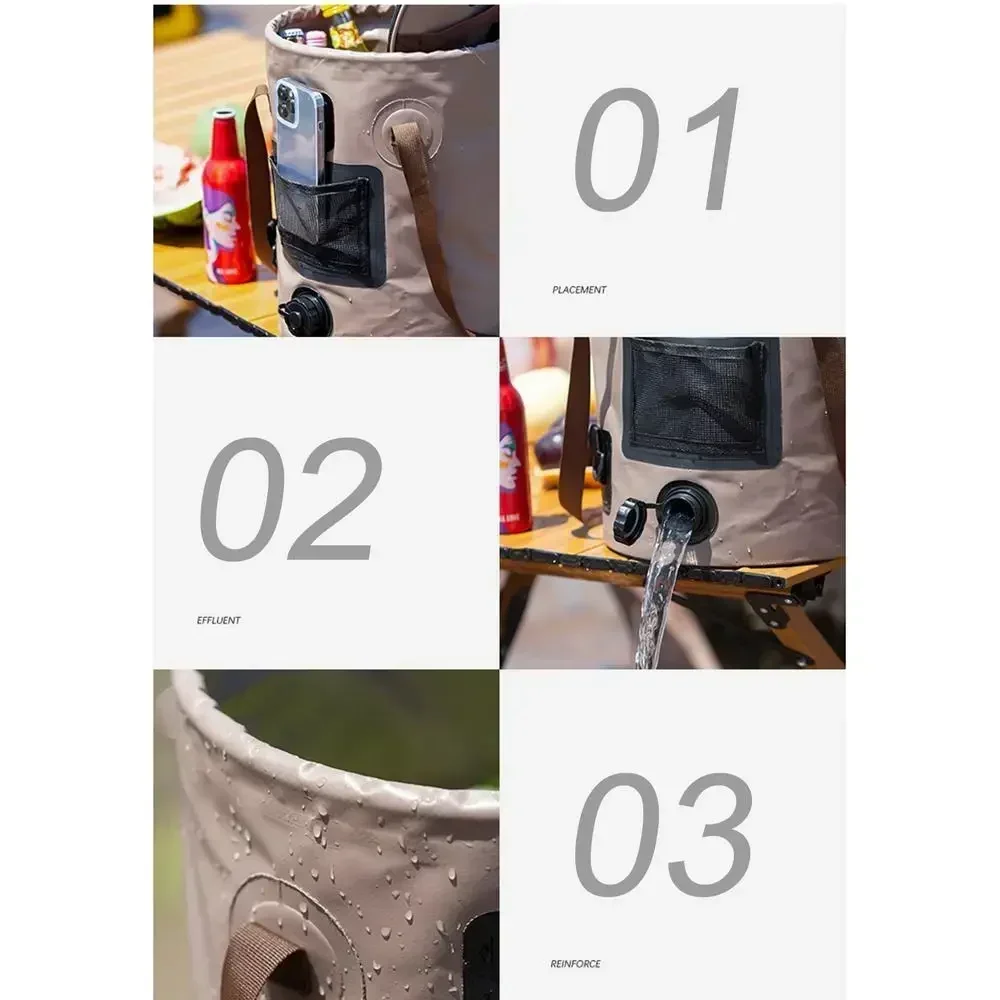 25L 휴대용 접이식 버킷 야외 여행용 물 저장 가방  - Fishing Bag Waterproof 리뷰 및 가격
